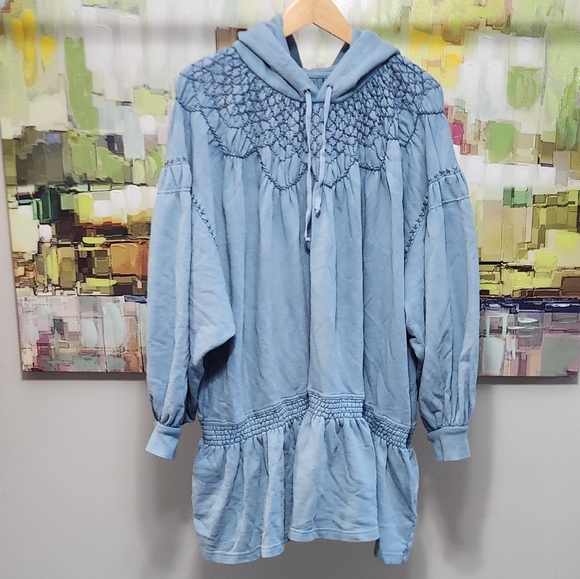 New!Free People Marty Smocked Mini Dress - Picture 5 of 13